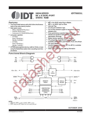 IDT7005L15PF8 datasheet  